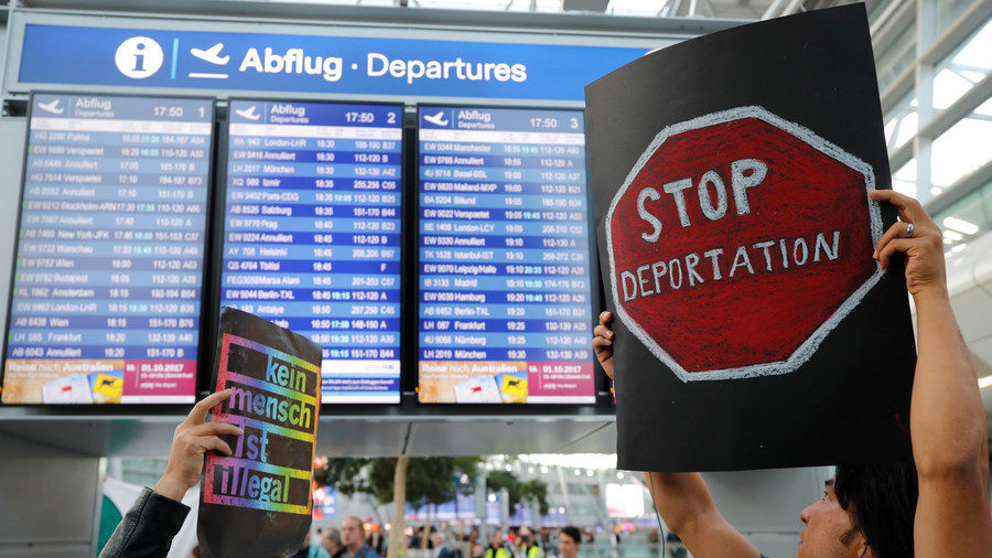 Duesseldorf Airport protests
