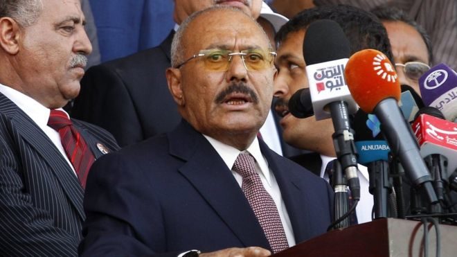 Click to enlarge Ali Abdullah Saleh became an ally of the Houthis after Yemen's civil war began in 2015