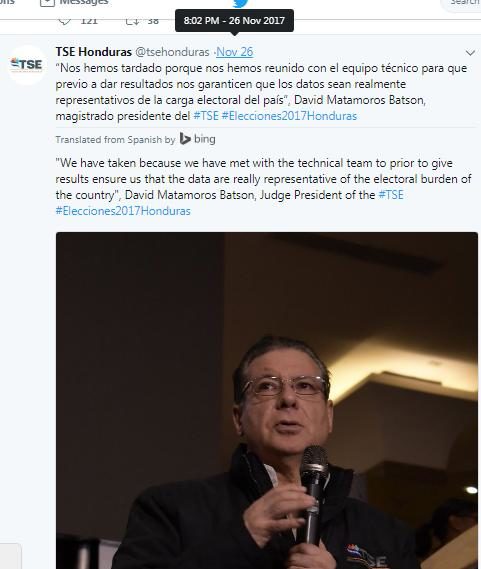 Twitter TSE Honduras