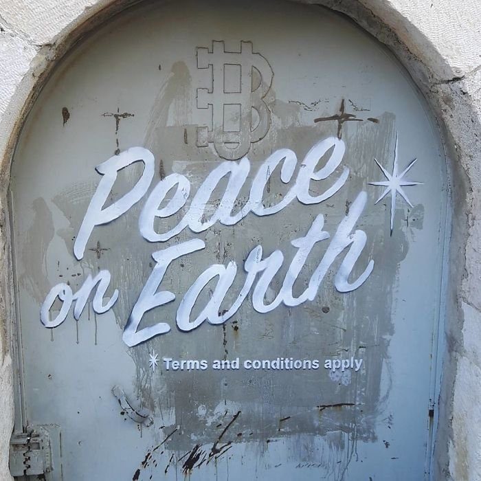 Click to enlarge Banksy peace on earth