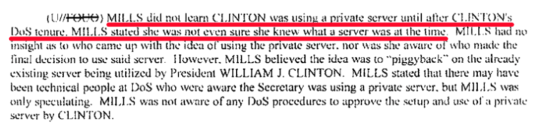 Mills FBI statement review