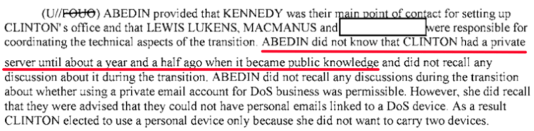 Abedin FBI statement review