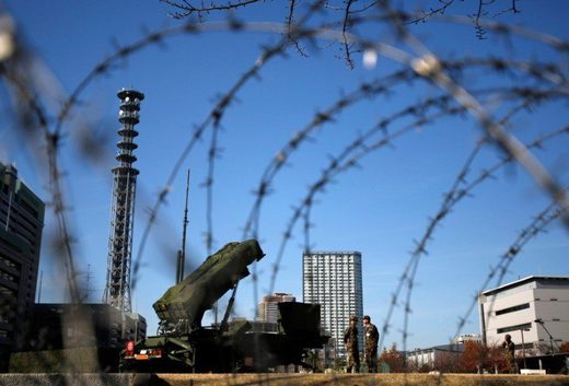 Click to enlarge Japan Self-Defence Forces Patriot Advanced Capability 3 land-to-air missiles