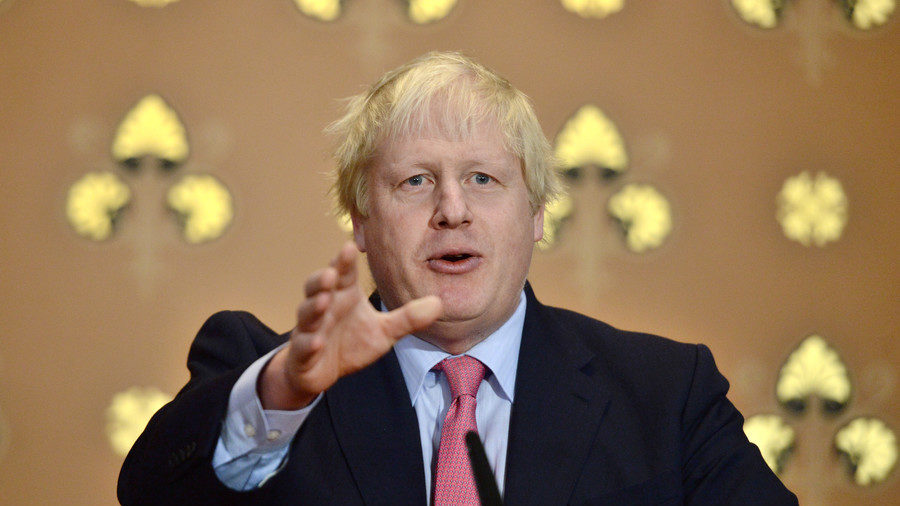 Britain's Foreign Secretary Boris Johnson gives a speech at the Foreign Office in London.