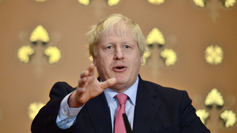 Click to enlarge Britain's Foreign Secretary Boris Johnson gives a speech at the Foreign Office in London.