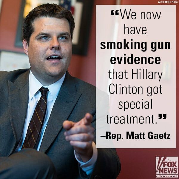 clinton smoking gun Gaetz