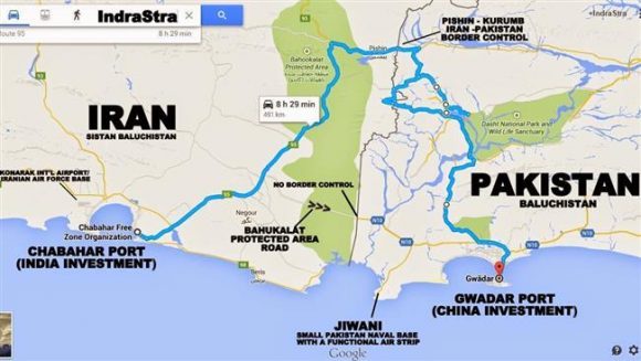 Click to enlarge Chabahar and Gwandar Ports