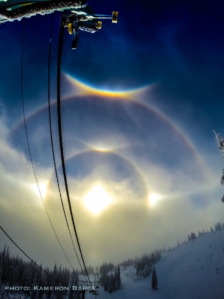 Diamond dust sun halo montana december 7th 2017