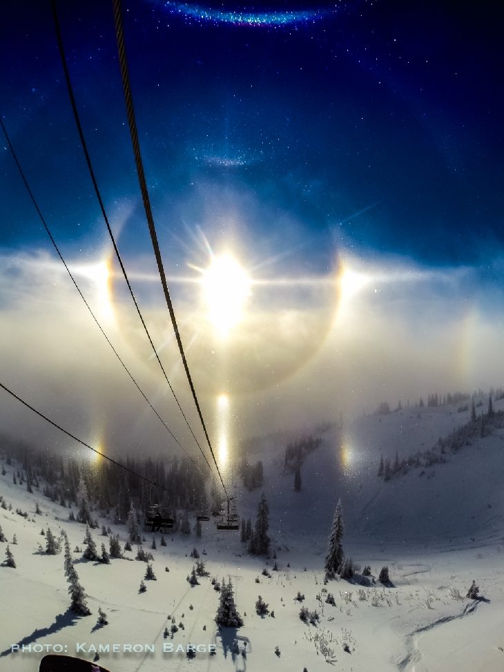 'diamond dust' Sun halos sighted (PHOTOS)