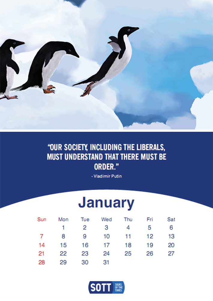 SOTT Calendar 2018 January