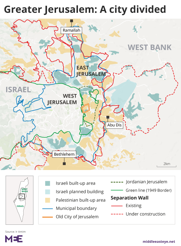Click to enlarge Greater Jerusalem map