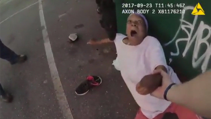 Lady attacked by police dog