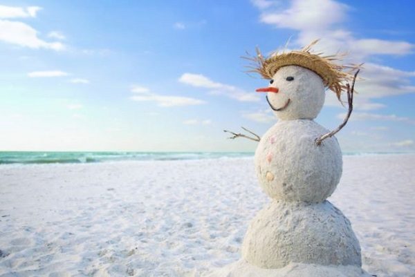 beach snowman