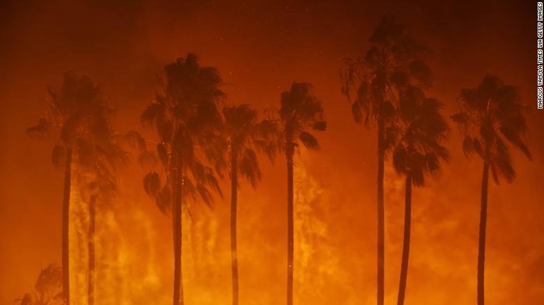 Thousands flee as winds whip California fires