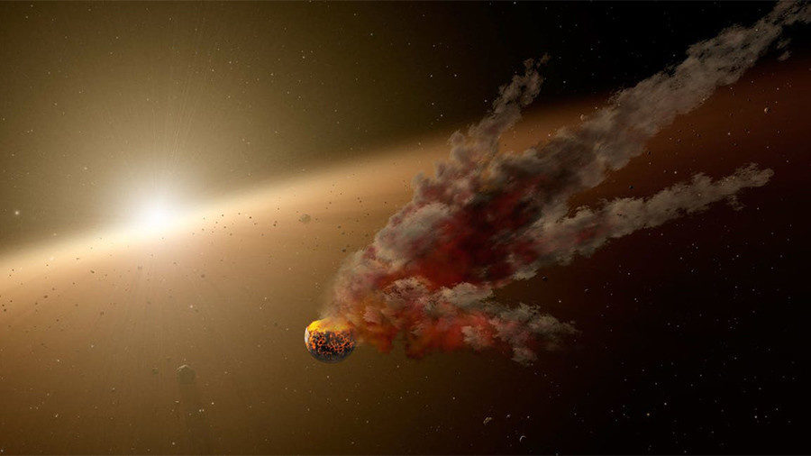 Click to enlarge asteroid collision