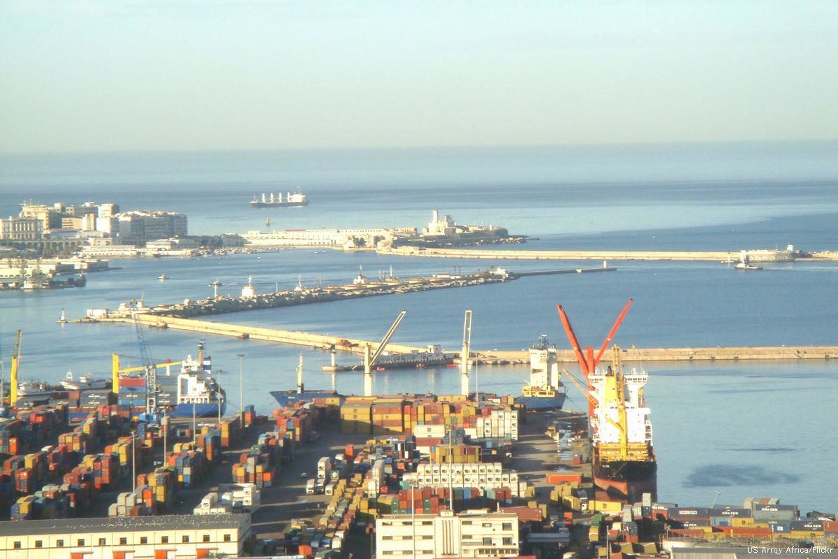 The port of Algiers, Algeria