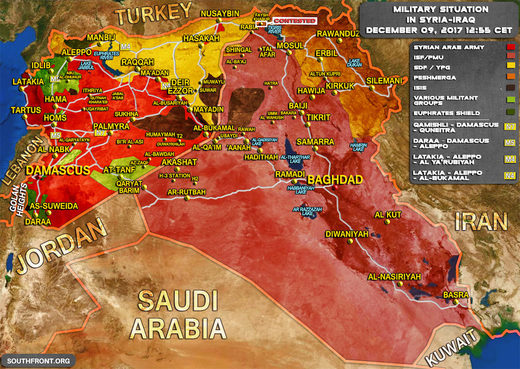 syria iraq map