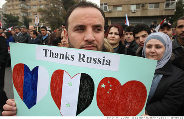 Click to enlarge Syrian Christians Thank Russia