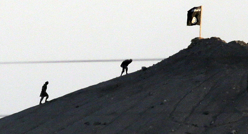 Click to enlarge ISIS flag Kobani Turkey Syria border