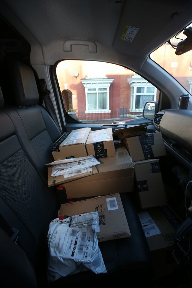 Click to enlarge Drivers are forced to deliver up to 200 parcels a day