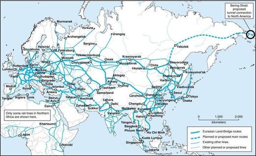 The China-Russia-Canada-America-Europe Train Link?