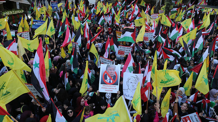 Supporters of Lebanon's Hezbollah