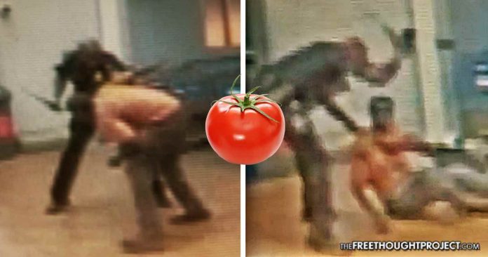 tomato police beating
