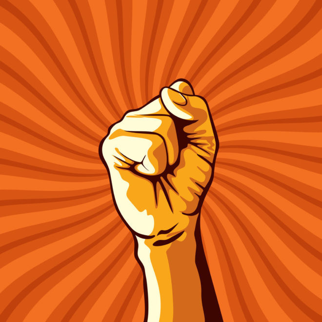 Click to enlarge fist in air