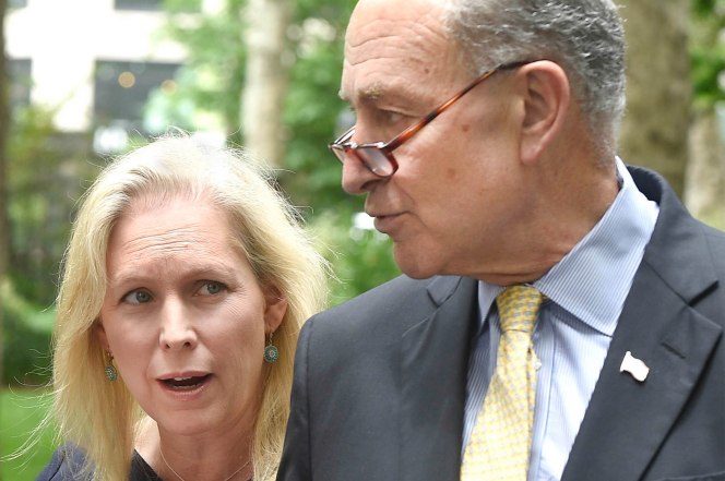 Senators Kirsten Gillibrand and Chuck Schumer