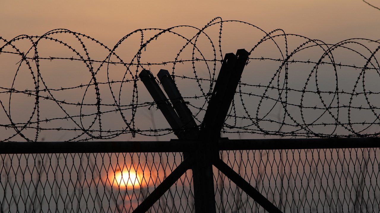 barbed wire fence