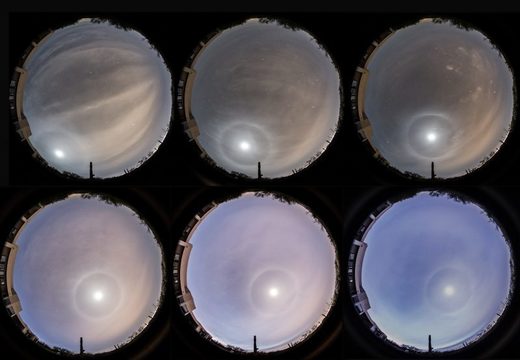 Moon halo over Arizona