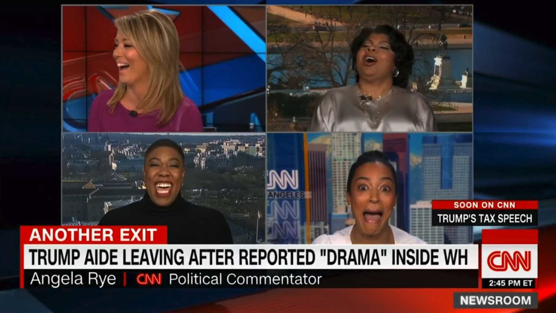 Click to enlarge CNN staff mock black woman job loss