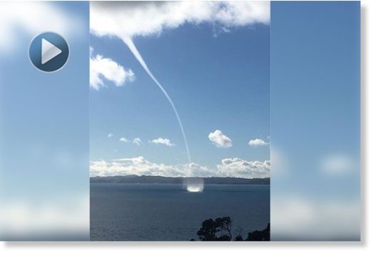 Waterspouts are tornado-like formations which occur above water.