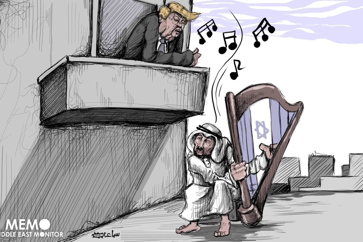 Saudi Trump Israel cartoon
