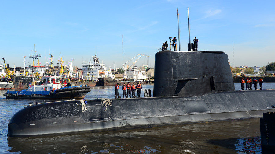 Click to enlarge ARA San Juan and crew are seen as they leave the port of Buenos Aires, Argentina, 2014.