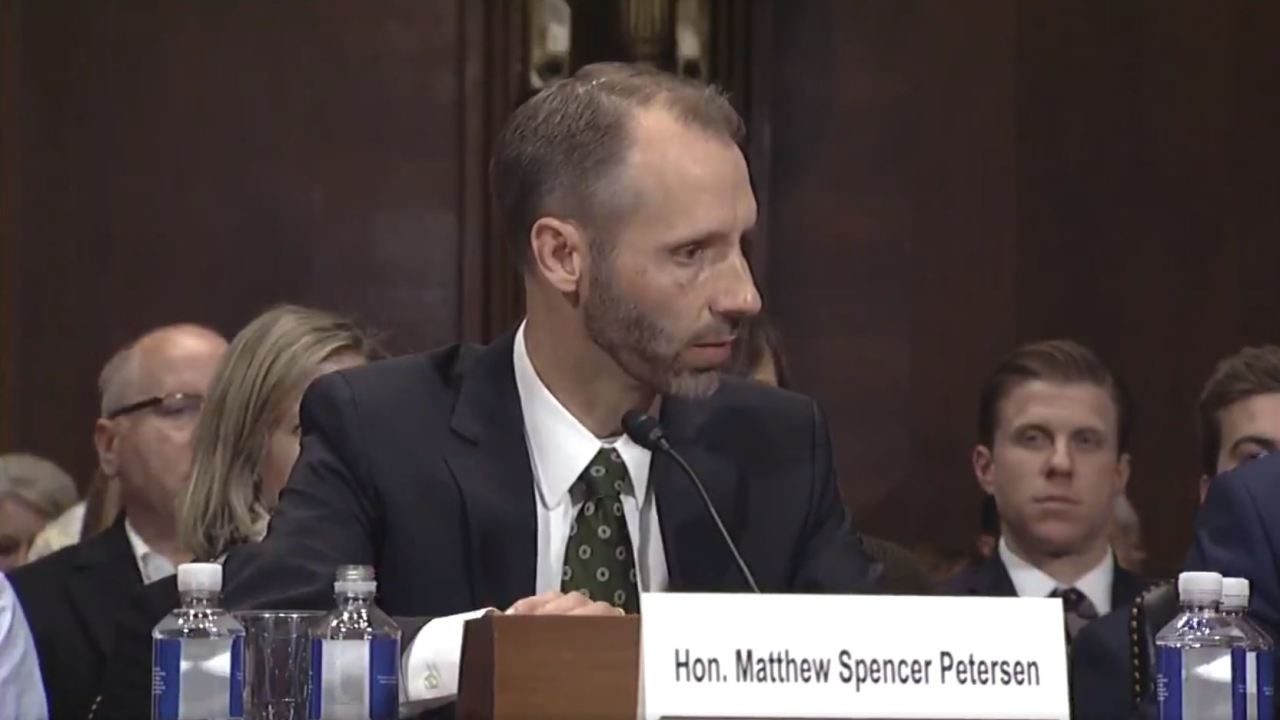Trump judicial nominee Matthew Petersen.