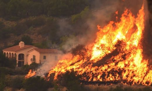 Wildfire in Santa Barbara, California.