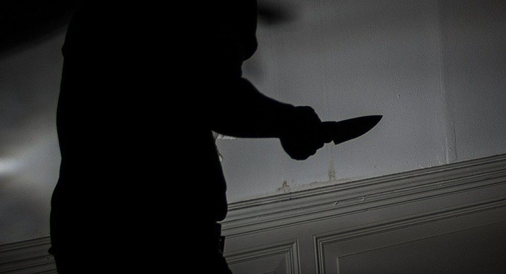 person with knife