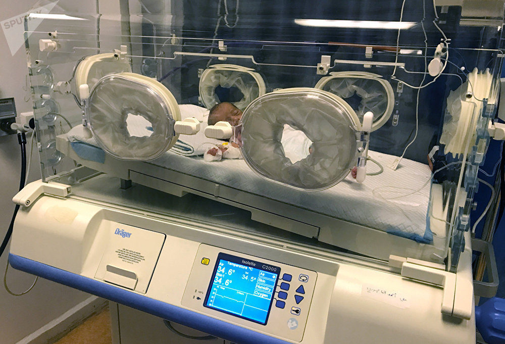 Click to enlarge Children's unit of Tishreen Hospital in Latakia, Syria