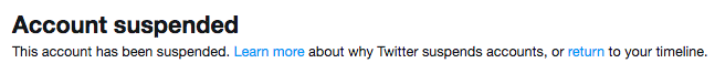 twitter account suspended