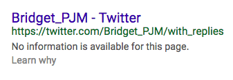 Bridget PJM twitter page not available