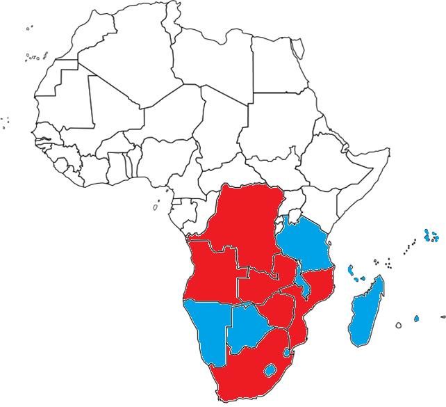 Hybrid War SADC States map