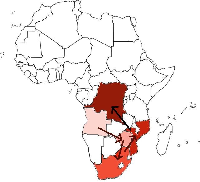 Hybrid War escalation chain in South Africa map