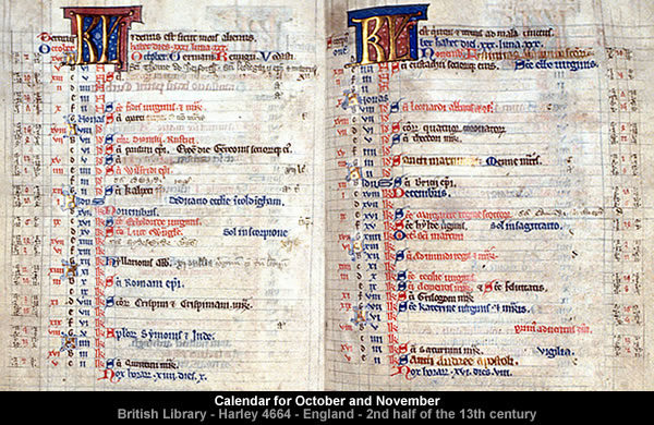 Click to enlarge English Calendar