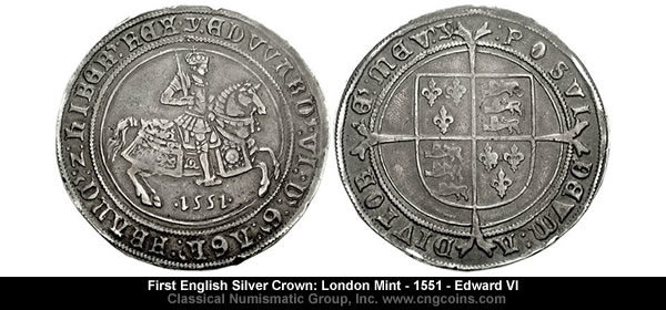 Click to enlarge First English Silver Crown