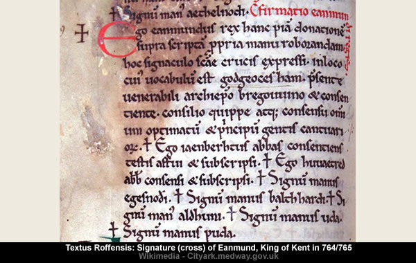 Click to enlarge Textus Roffensis
