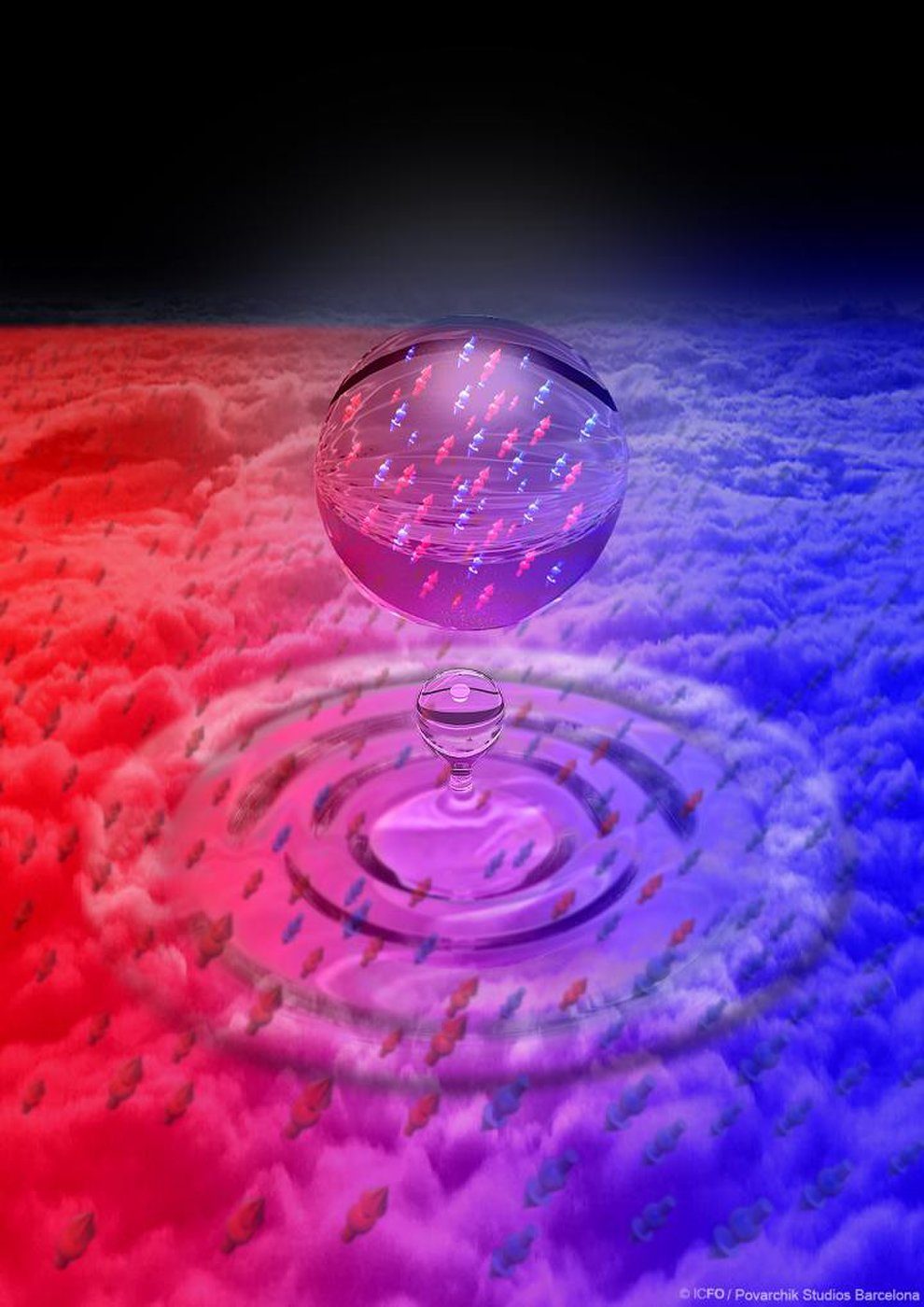 quantum liquid droplet