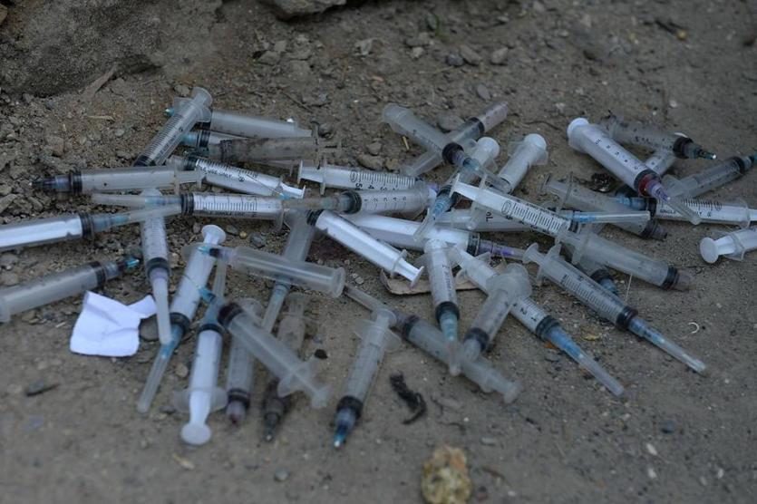 used syringes