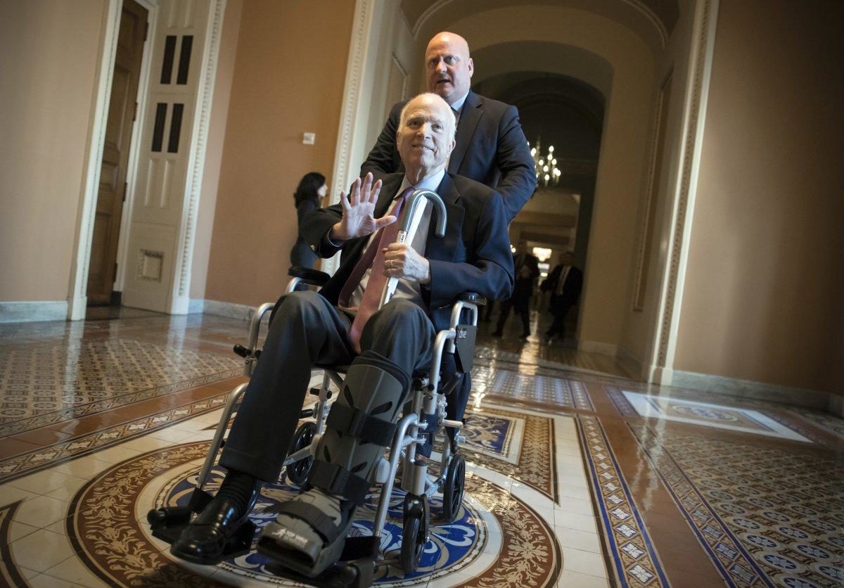 John McCain wheelchair