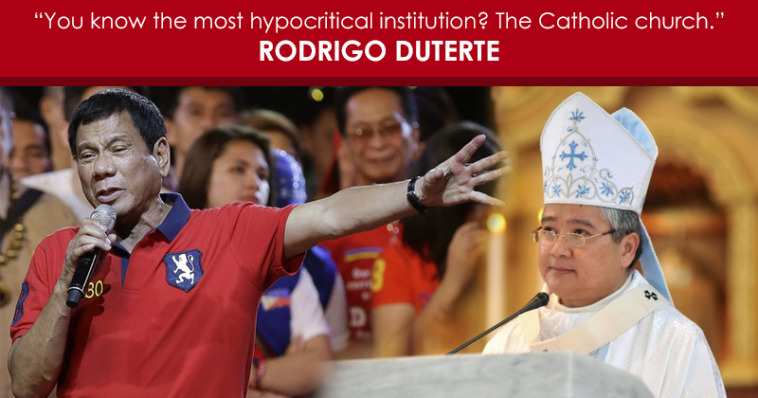 Click to enlarge Philippines President Rodrigo Duterte, Catholic Church